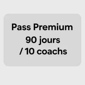 Pass Premium 90 jours - 10 coachs de sport