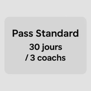 Pass standard 30 jours - 3 coachs de sport
